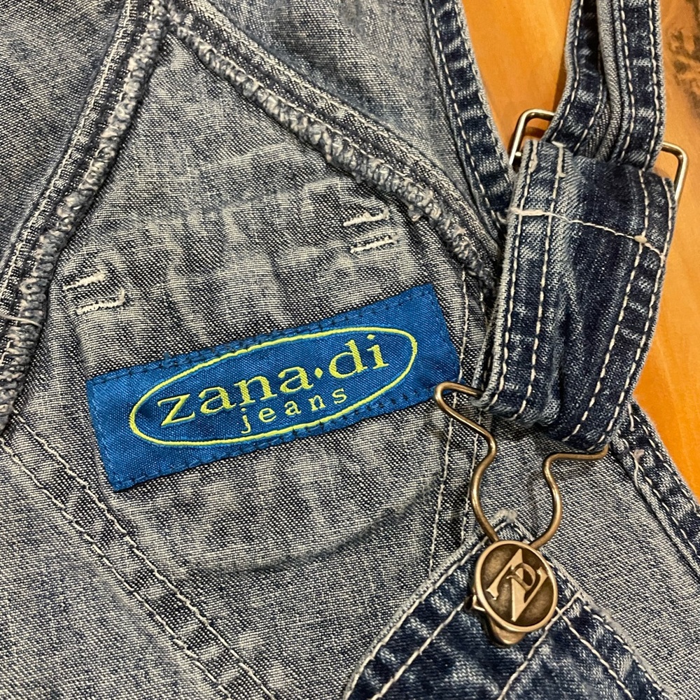 Vintage Y2k Zanadi 100% Cotton Overalls Shorts Size S - Picture 4 of 5